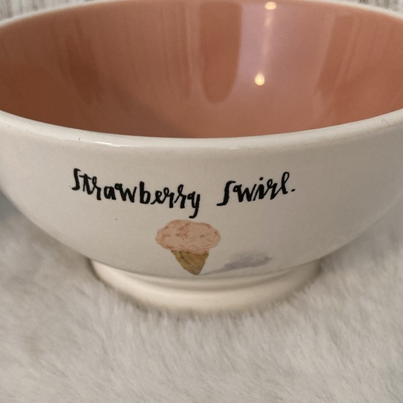 Rae Dunn Mint Chocolate Chip & Strawberry Swirl Bowls - Picture 3 of 7